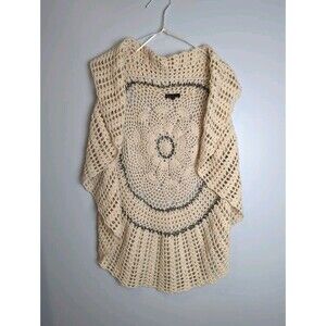 Bask Atelier Crochet Vest With Chain‎ Detail Size M Linen Blend Boho Festival